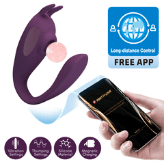 PrettyLove Shey C-Shape 10 Vibration Mobile APP Controlled Vibration Sucking Toy