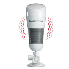 PrettyLove Hedy Vibrating Masturbation Cup with Suction Cup(Oral)