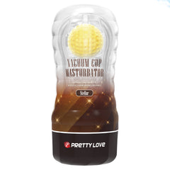 Pretty Love Stellar Vacuum Male Masturbator – Rolling Ball Stroker with Suction Control & Transparent Case (Yellow Edition)