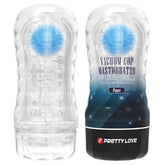 PrettyLove Planet 真空感应男用飞机杯|透明结构|多重纹理+滚球刺激体验