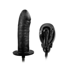 Baile Inflatable Expanding Powerful Vibrating Black Realistic Dildo