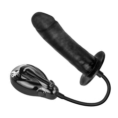 Baile Inflatable Expanding Powerful Vibrating Black Realistic Dildo