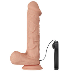 Baile 10.2 Inch Lifelike Vibrating Dildo with Suction Cup in Flesh