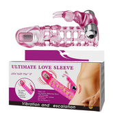 Baile Ultimate Love Dual Vibrating Penis Sleeve Extender – Rabbit Clitoral Stimulator & G-Spot Textured Cage