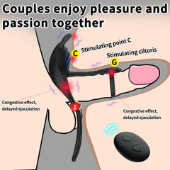Hgod Remote Control Wearable Male Delay Ring – Wireless, Adjustable, Dual Motor Vibration