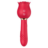 Red Rose Dual-Head Vibrator for Women | 12-Frequency Suction & Tail Vibration