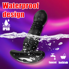 Moon Desire APP Remote Control Thrusting Anal Plug – 9 Modes Vibration, Waterproof Silicone Butt Plug for Couples & Solo Play