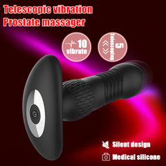 Moon Desire APP Remote Control Thrusting Anal Plug – 9 Modes Vibration, Waterproof Silicone Butt Plug for Couples & Solo Play