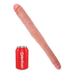 King Cock 16 Inch Tapered Double Dildo - Light