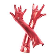 Alluring Seduction Patent Leather Long Gloves | Five-Finger Gloves, Three Colors, Perfect BDSM Accessory