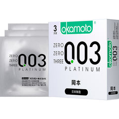 日本OKAMOTO冈本003白金版超薄避孕套三只装