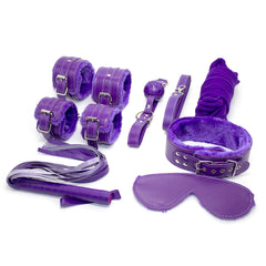 7 Pcs BDSM Leather Bondage Sets Restraint Kits(Four Colors Available)
