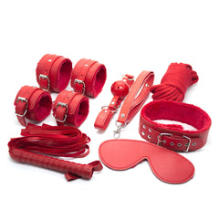 7 Pcs BDSM Leather Bondage Sets Restraint Kits(Four Colors Available)