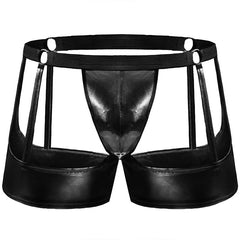 Men's Lace G-String Thong Underwear - Sheer See-Through Buttless Design