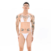 Men's 2pcs Sissy Sexy Lace Bra and Thong Set(Four Colors Available)