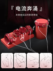 SM电击束缚调情十件套 - 红色 BDSM情趣套装