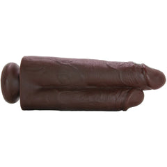 King Cock 9 Inch Two Cocks One Hole Dildo in Chocolate