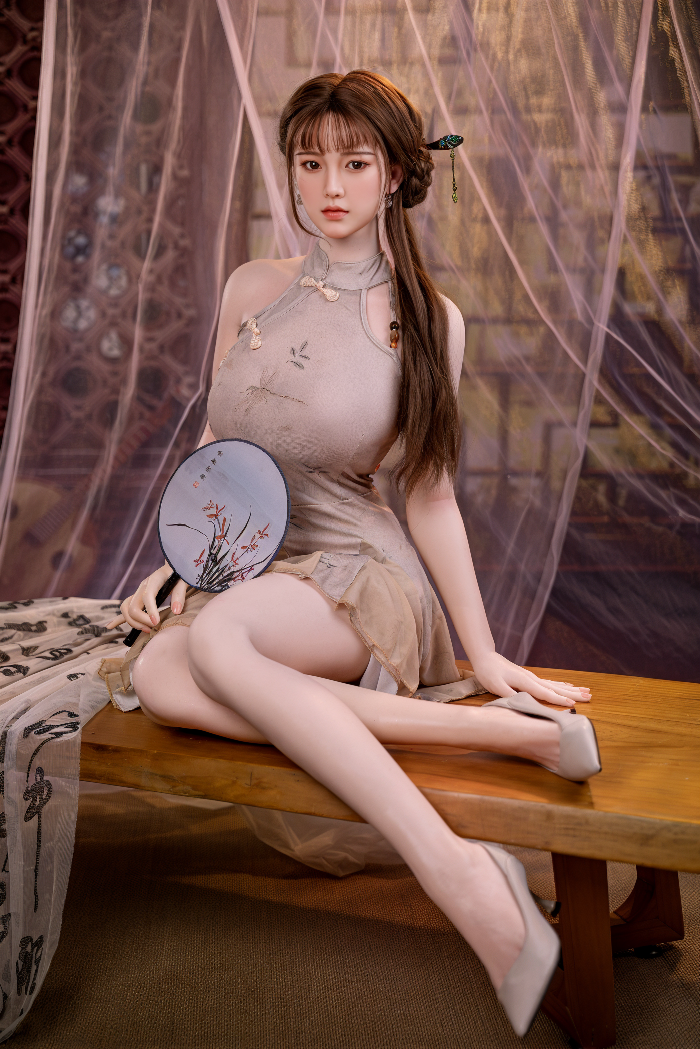 169cm Asian Fantasy Love Doll – Soft Jiggly Breasts, Realistic Vagina, Lifelike Silicone Head & Suction Vibration