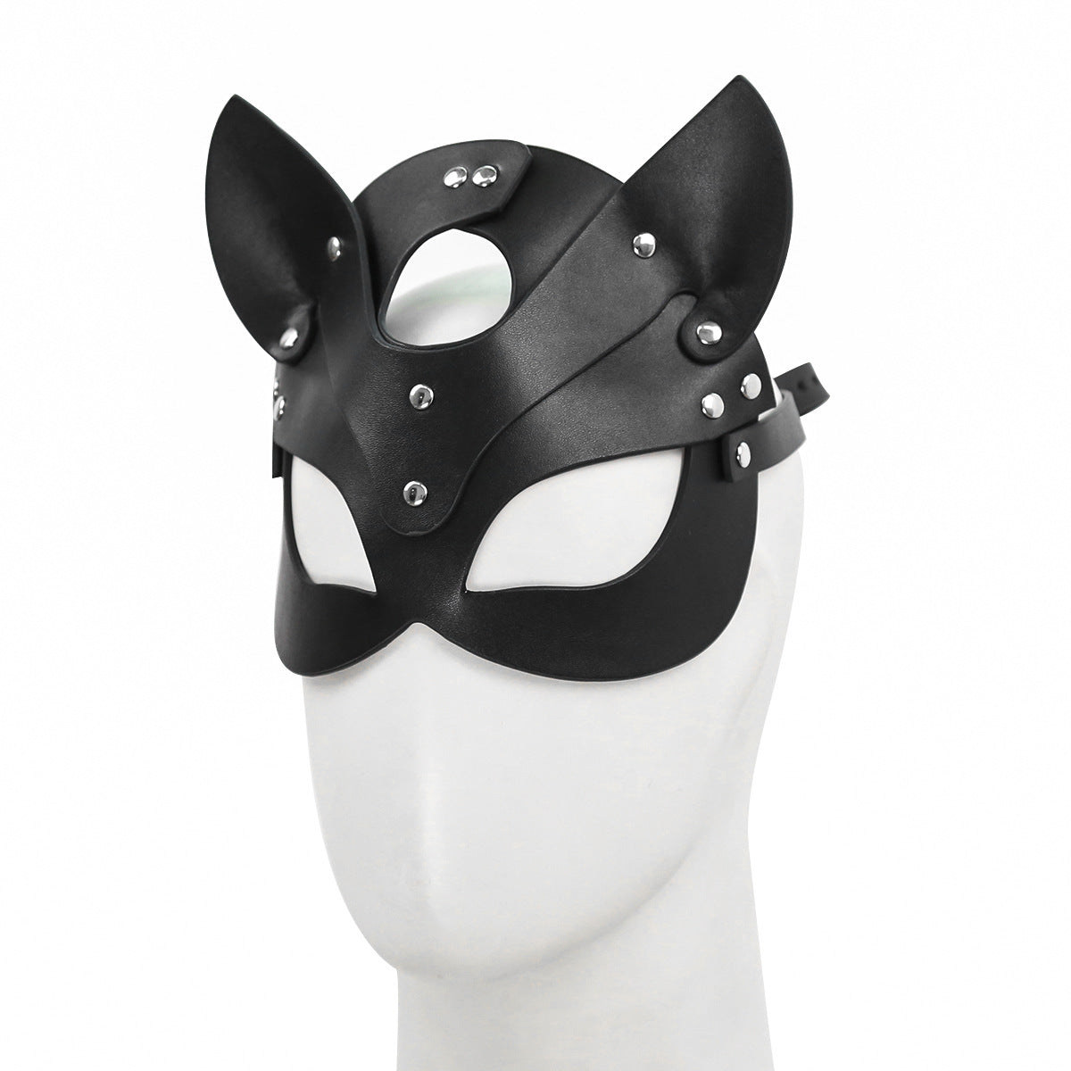 性感皮革猫耳面具