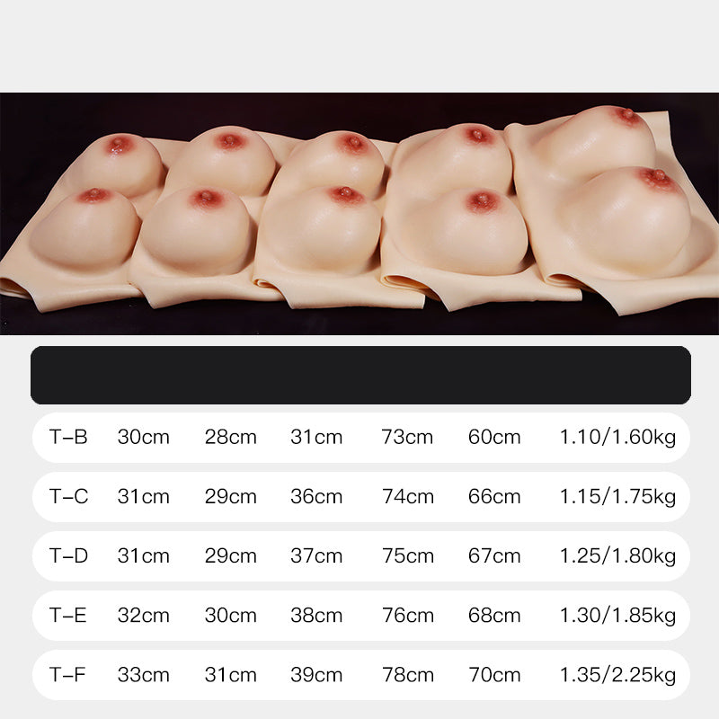 Crossdresser Silicone Breast Forms | Lightweight Realistic Wearable Boobs | B/C/D Cup Options
