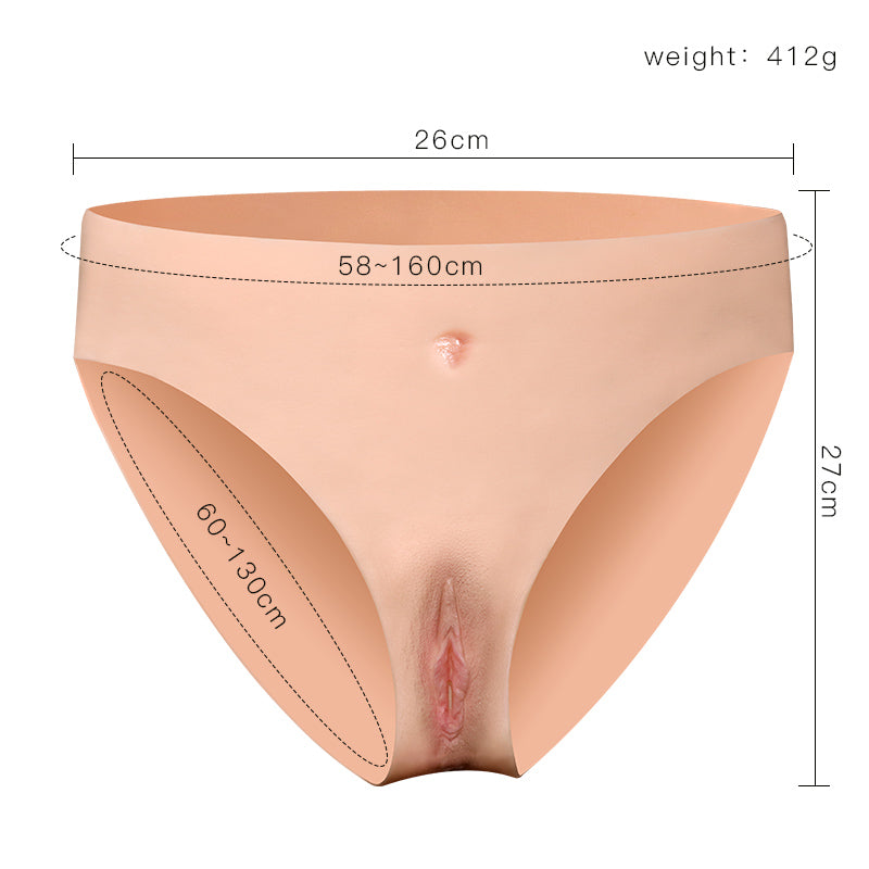 Transgender Silicone Hollow Crossdressing Underwear with Double-Channel Design – Realistic Texture and Comfortable Fit