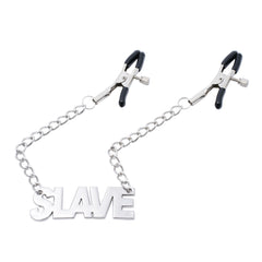 Adjustable Non-Piercing Nipple Clamps with Letter(Slave) Chain