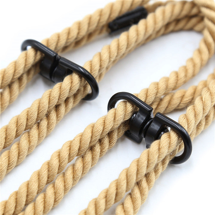 Adjustable Bondage Rope Hand & Foot Cuffs – Soft Nylon Restraints for Couples – Black / Khaki