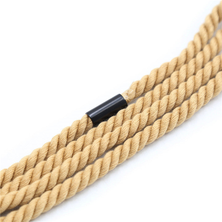 Adjustable Bondage Rope Hand & Foot Cuffs – Soft Nylon Restraints for Couples – Black / Khaki
