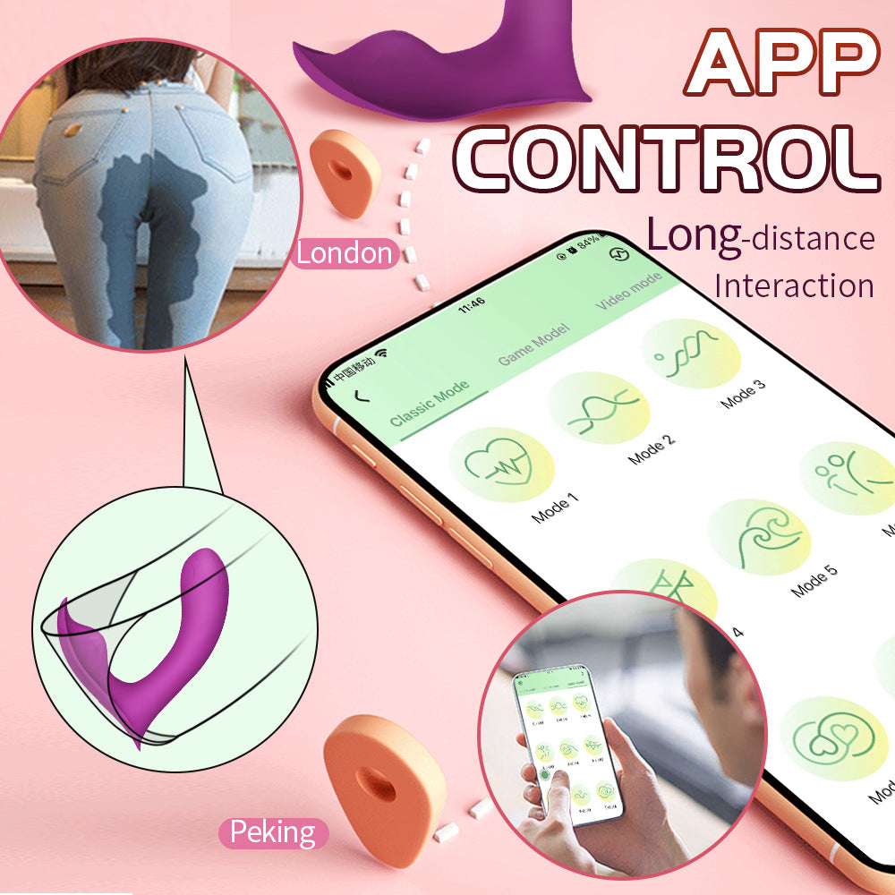 APP Long Distance Remote Control Wearable Clitoral&G Spot Vibrator