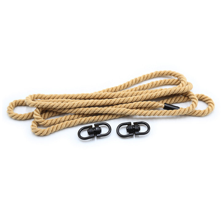 Adjustable Bondage Rope Hand & Foot Cuffs – Soft Nylon Restraints for Couples – Black / Khaki