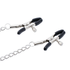 Adjustable Non-Piercing Nipple Clamps with Letter(Slave) Chain