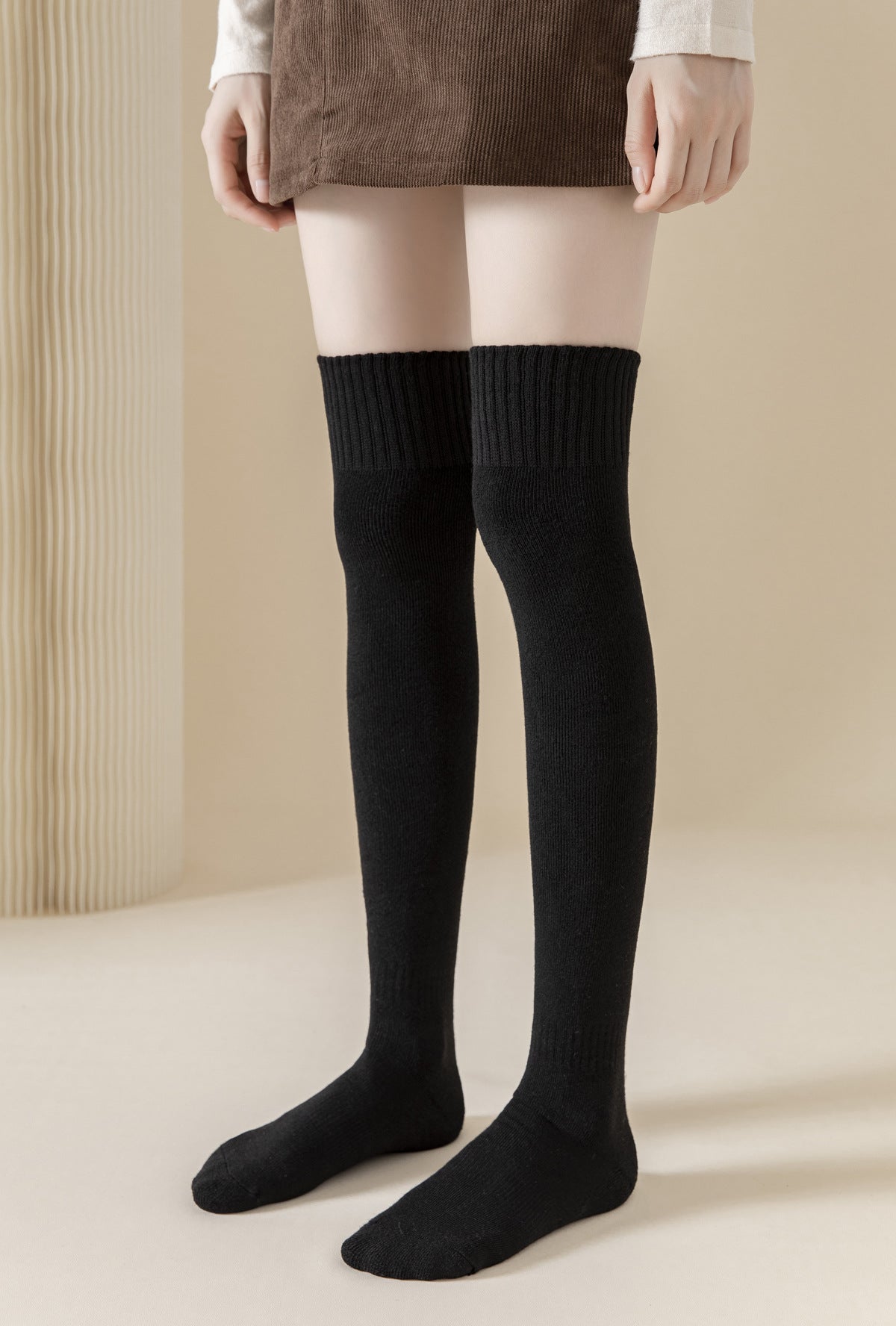 Women Crochet Knitted Thigh High Leg Warmers Stockings(Two Colors Available)