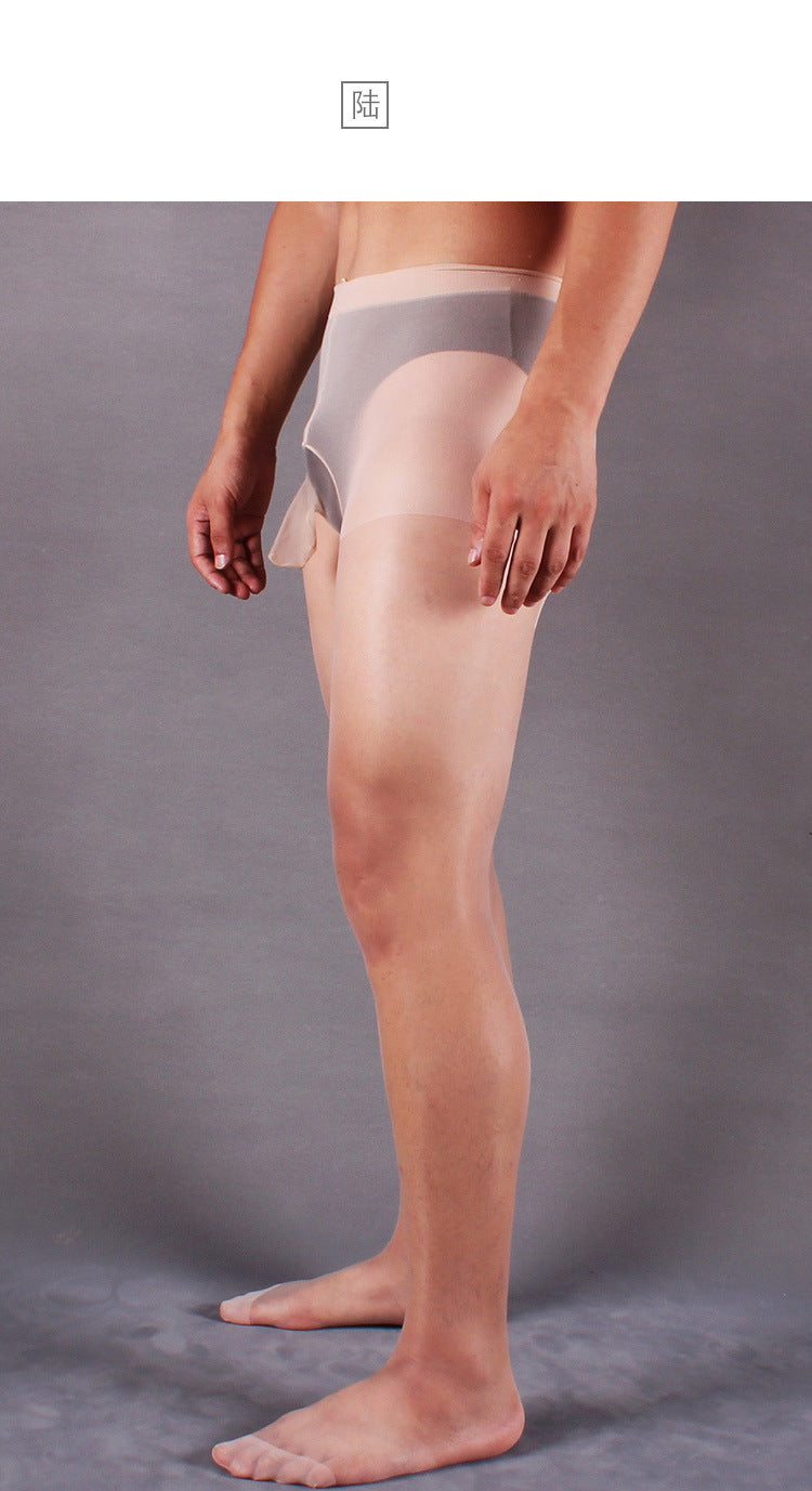 Men's Sexy Ultra-thin Glossy Pantyhose with Sheath(Two Colors Available)