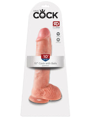 美国King Cock 10英寸肤色带蛋蛋仿真阳具