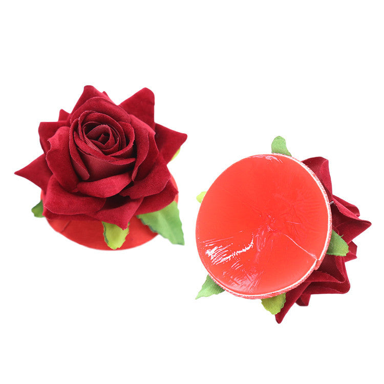 Reusable Silicone Red Rose Adhesive Nipple Cover