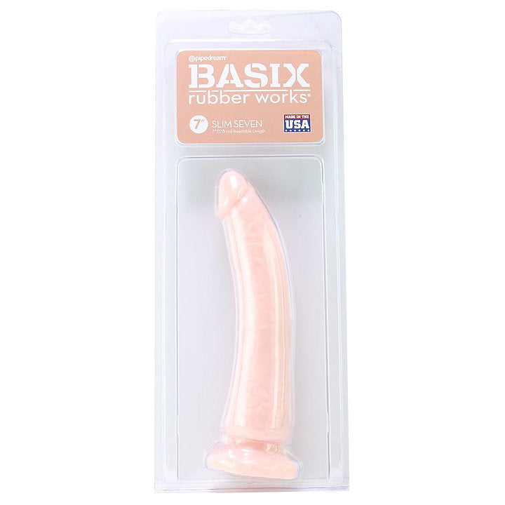 Basix Slim 7 Inch Dildo in Flesh -  Sex Toys & Adult Toys | XtoySmart Canada