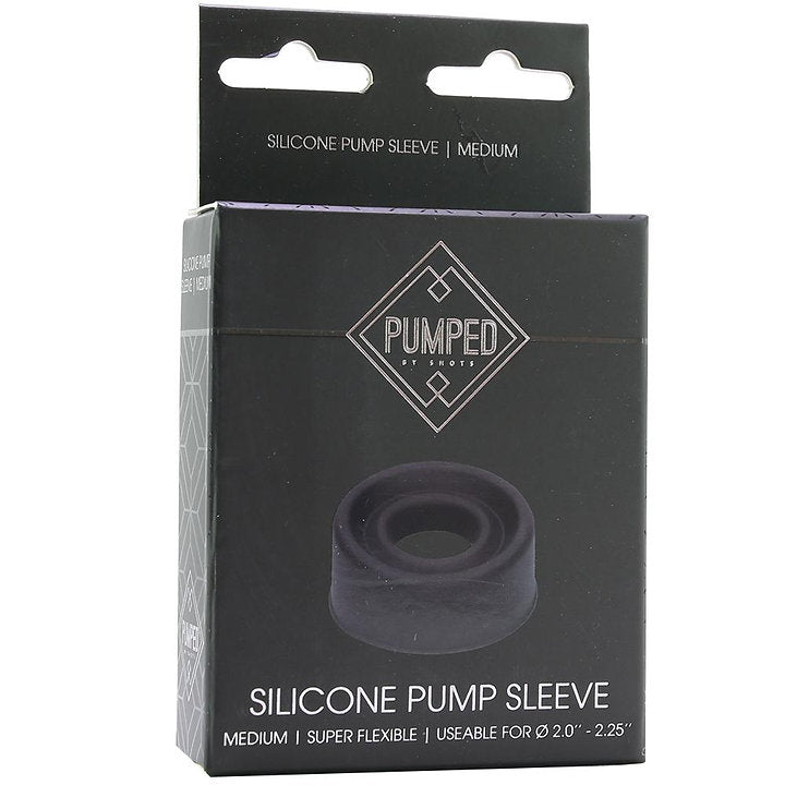 Pumped Medium Silicone Pump Sleeve in Black -  Sex Toys & Adult Toys | XtoySmart Canada