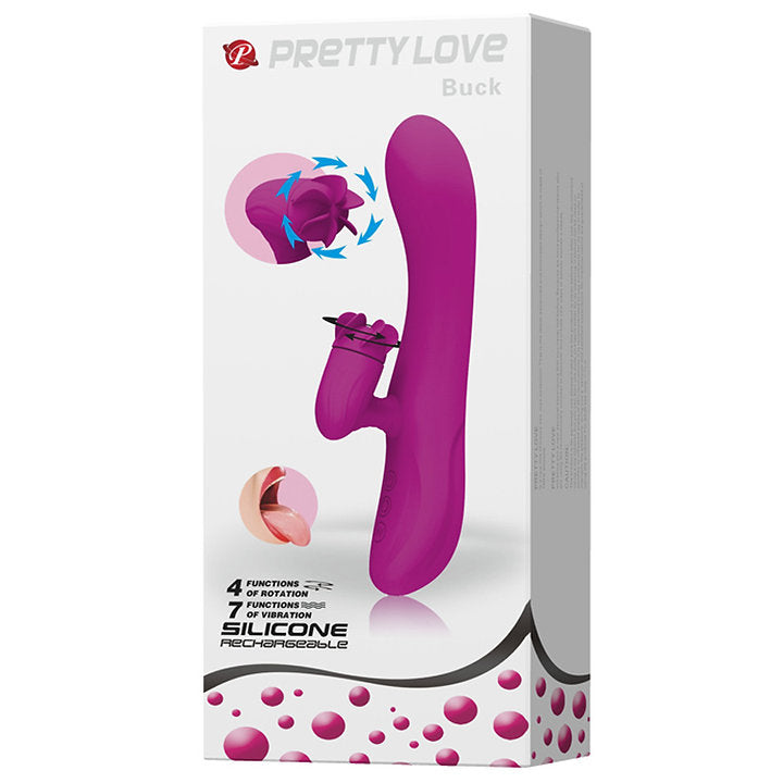 PrettyLove Buck Rechargeable Rabbit Vibrator -  Sex Toys & Adult Toys | XtoySmart Canada