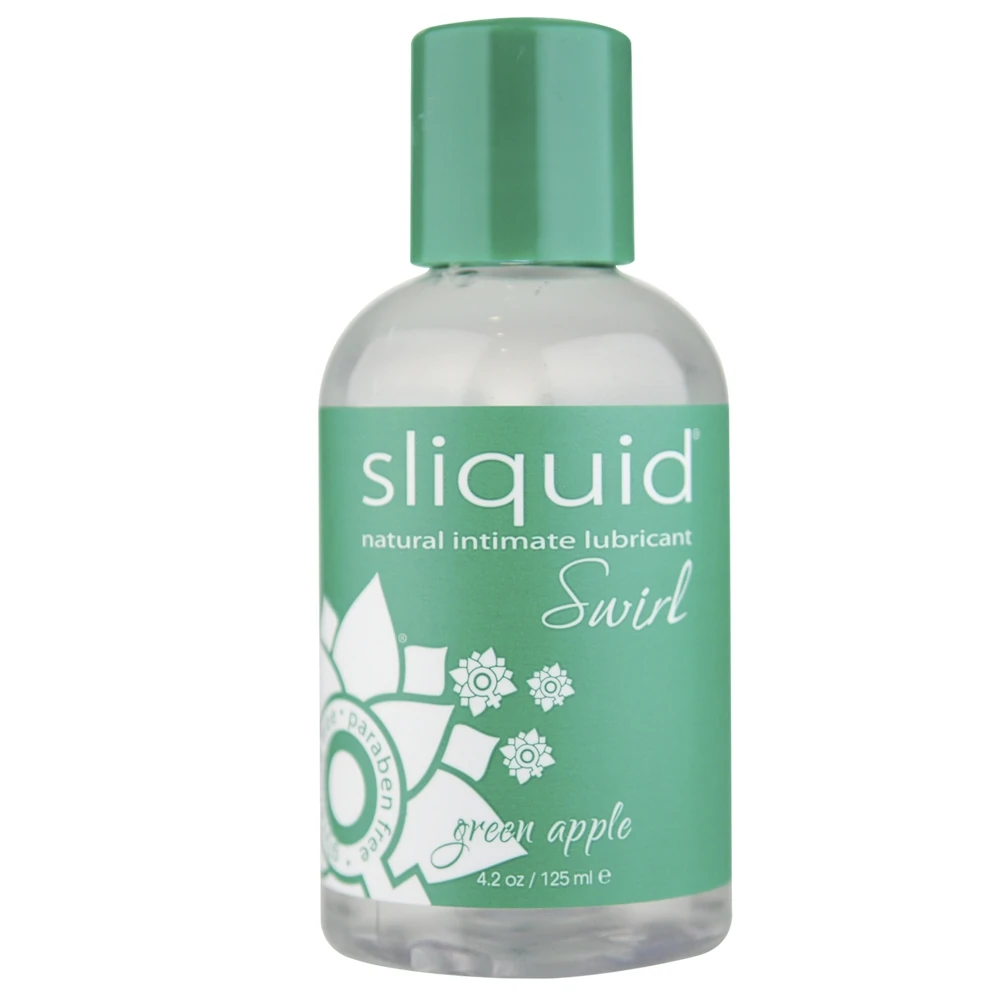 Sliquid Swirl Flavored Lube 4.2oz/125ml in Green Apple -  Sex Toys & Adult Toys | XtoySmart Canada