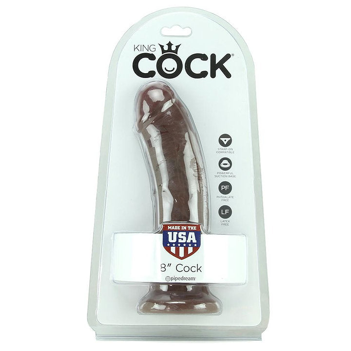 King Cock 8" Dildo in Brown -  Sex Toys & Adult Toys | XtoySmart Canada