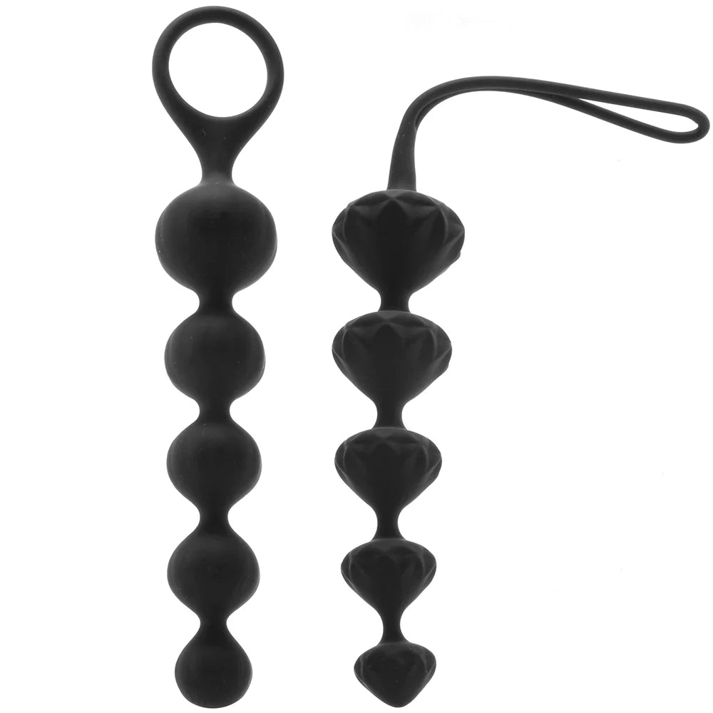 Satisfyer Soft Silicone Love Beads in Black