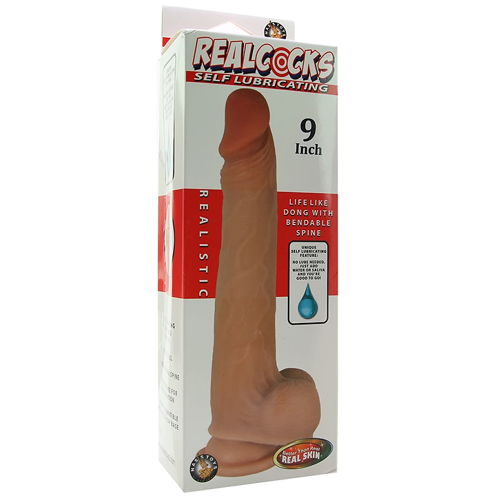 Real Cocks 9 Inch Self Lubricating Dildo in Flesh -  Sex Toys & Adult Toys | XtoySmart Canada