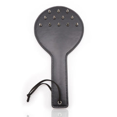 Black Sexy Leather Studded Spanking Paddle