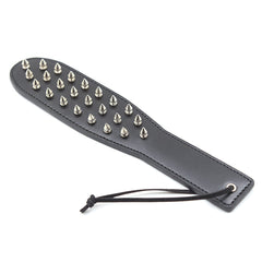 Leather Studded Black Spanking Paddle