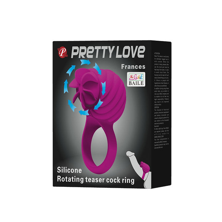 PrettyLove Frances Silicone Rotating Teaser Cock Ring -  Sex Toys & Adult Toys | XtoySmart Canada