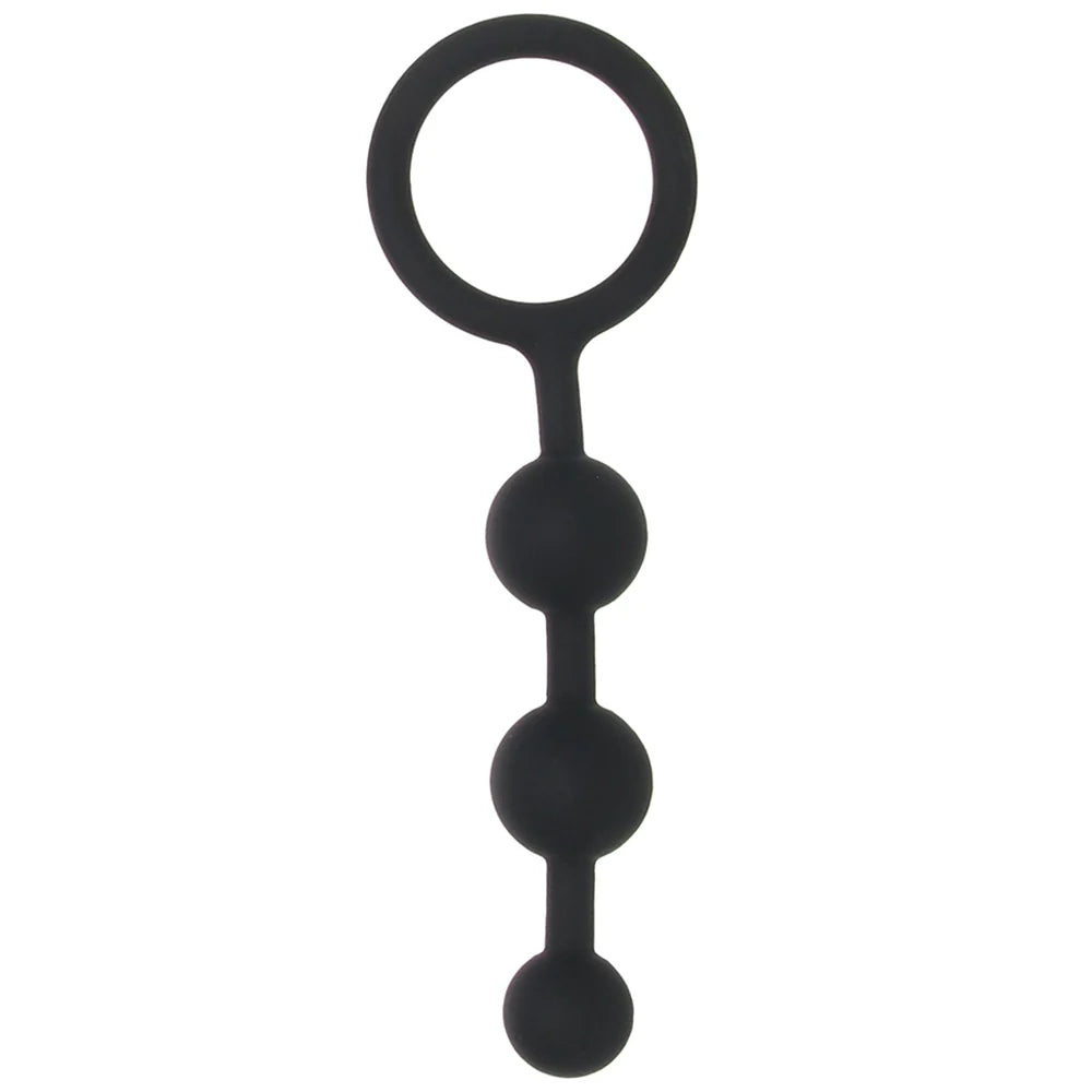 All About Anal 3-Bead Silicone Anal Beads – Black