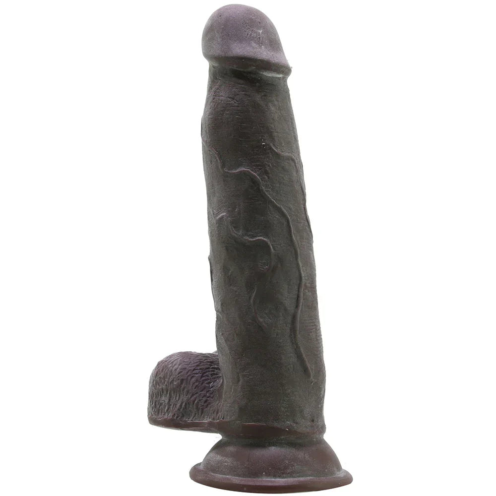 Real Cocks #7 Dual Layered 8.5 Inch Dildo in Dark Brown