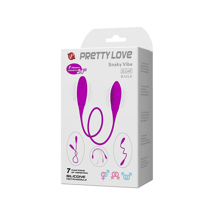 PrettyLove Snaky Vibe Double End Egg Vibrator USB Rechargeable -  Sex Toys & Adult Toys | XtoySmart Canada