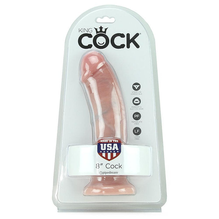 King Cock 8" Dildo in Flesh -  Sex Toys & Adult Toys | XtoySmart Canada