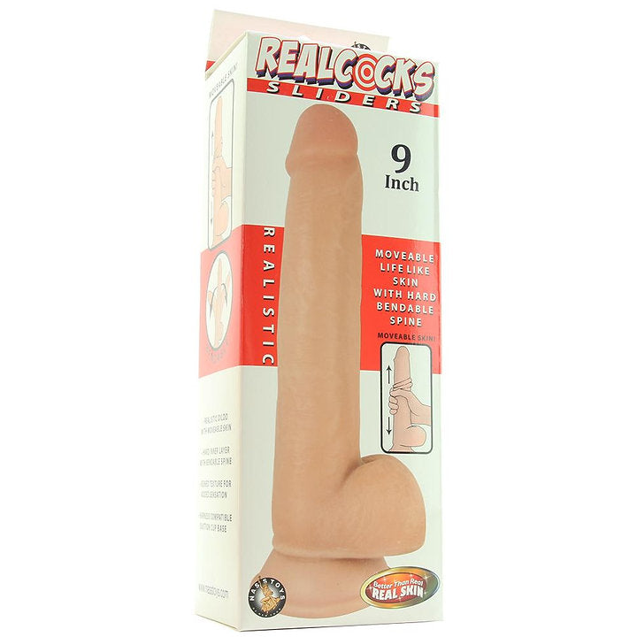 Real Cocks 9" Realistic Sliders Dildo in Vanilla -  Sex Toys & Adult Toys | XtoySmart Canada